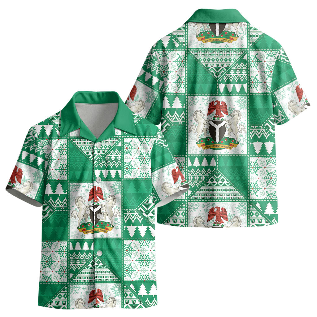 Nigeria Christmas Kid Hawaiian Shirt Patchwork Style