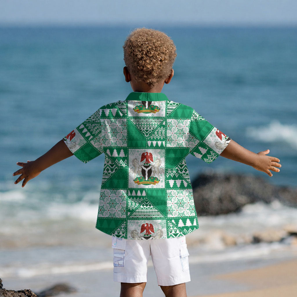 Nigeria Christmas Kid Hawaiian Shirt Patchwork Style