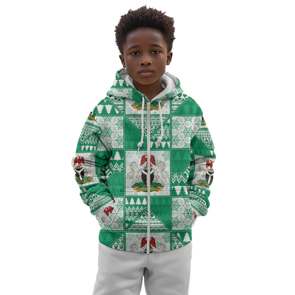 Nigeria Christmas Kid Hoodie Patchwork Style
