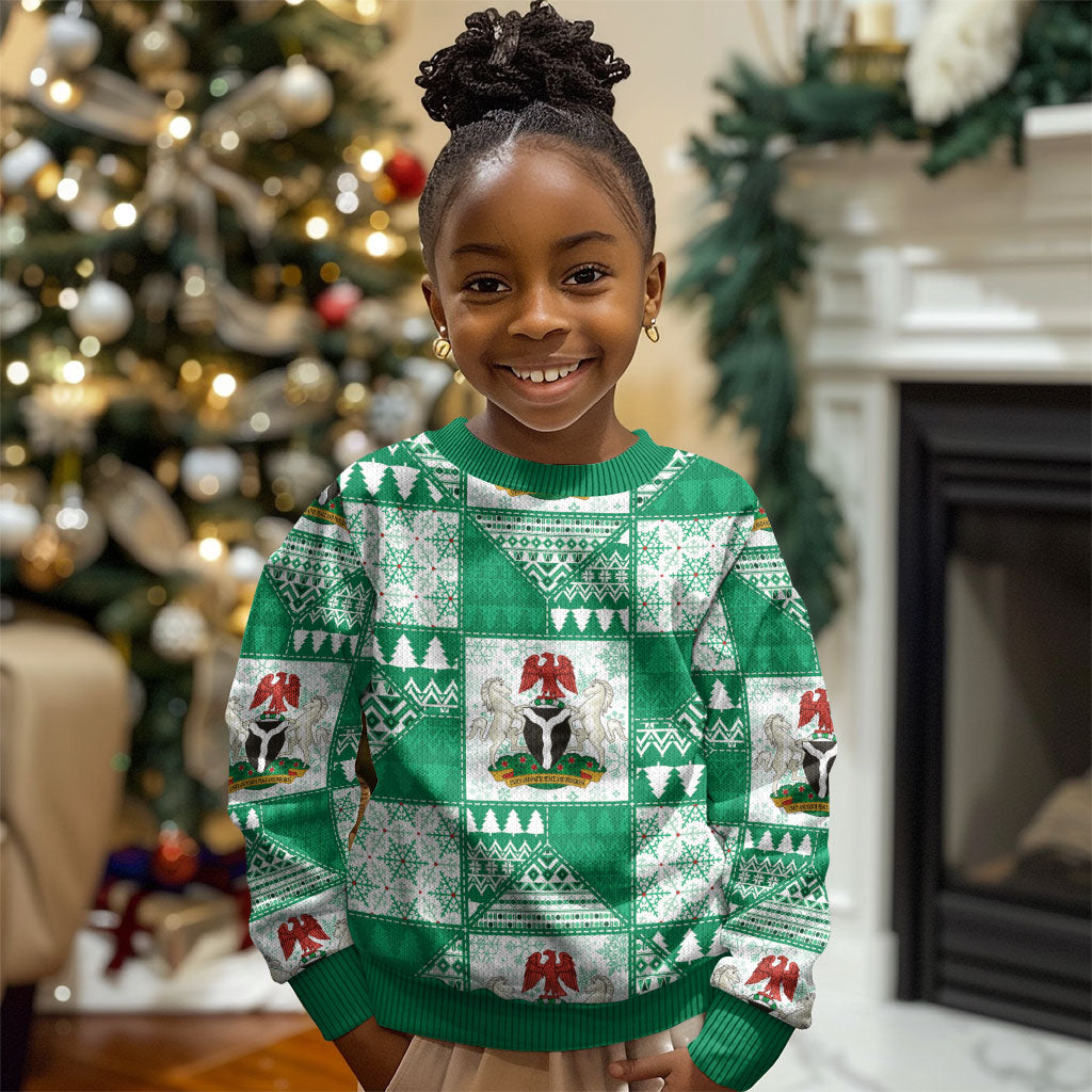 Nigeria Christmas Kid Ugly Christmas Sweater Patchwork Style