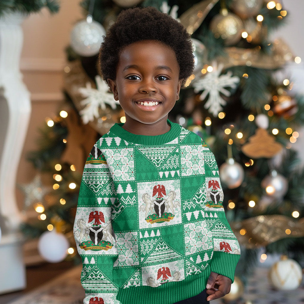 Nigeria Christmas Kid Ugly Christmas Sweater Patchwork Style