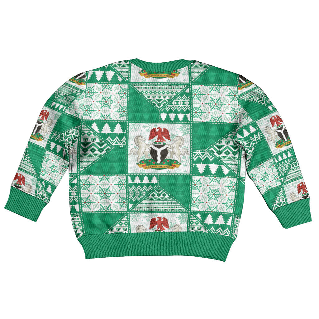 Nigeria Christmas Kid Ugly Christmas Sweater Patchwork Style