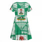 Nigeria Christmas Kid Short Sleeve Dress Patchwork Style