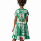 Nigeria Christmas Kid Short Sleeve Dress Patchwork Style