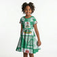 Nigeria Christmas Kid Short Sleeve Dress Patchwork Style