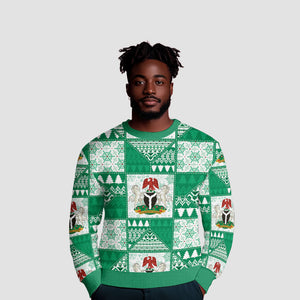 Nigeria Christmas Ugly Christmas Sweater Patchwork Style
