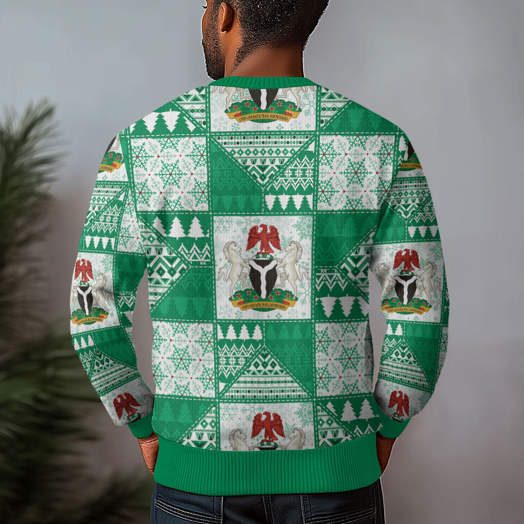 Nigeria Christmas Ugly Christmas Sweater Patchwork Style