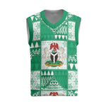 Nigeria Christmas Knitted V-Neck Vest Patchwork Style