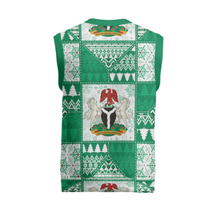 Nigeria Christmas Knitted V-Neck Vest Patchwork Style