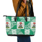 Nigeria Christmas Leather Tote Bag Patchwork Style
