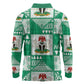 Nigeria Christmas Long Sleeve Polo Shirt Patchwork Style