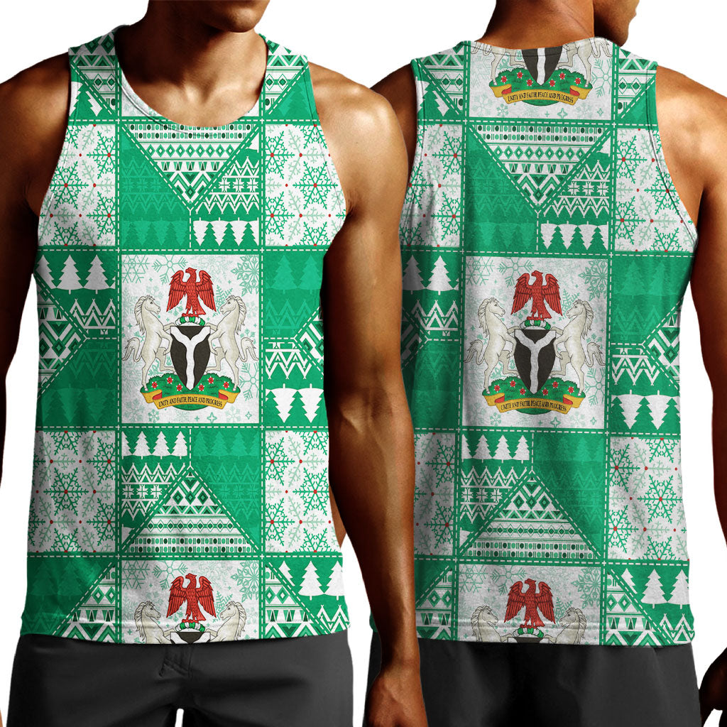 Nigeria Christmas Men Tank Top Patchwork Style