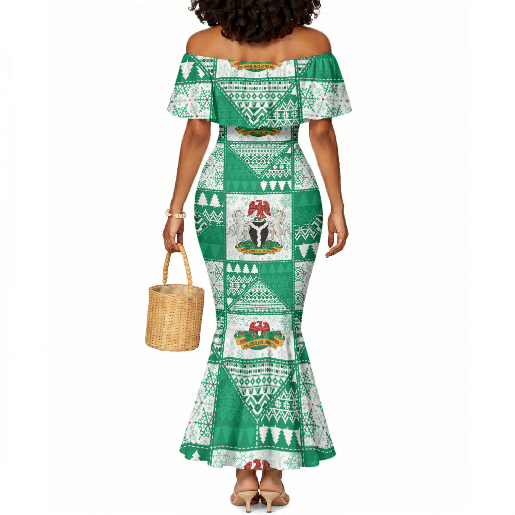 Nigeria Christmas Mermaid Dress Patchwork Style