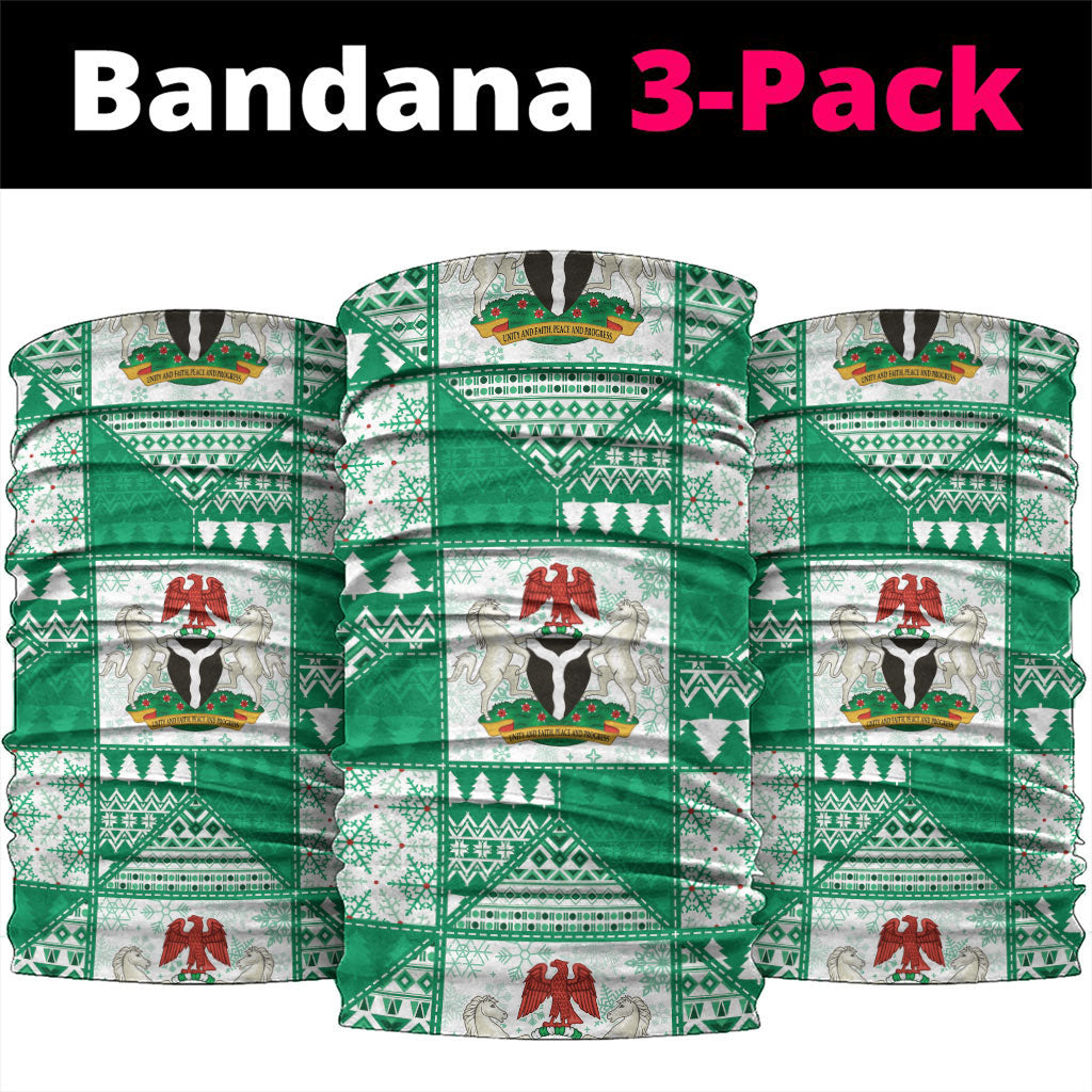 Nigeria Christmas Neck Gaiter Patchwork Style