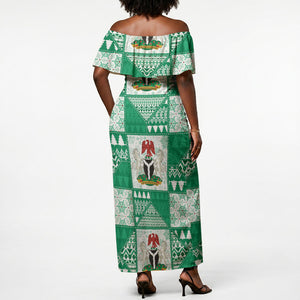 Nigeria Christmas Off Shoulder Maxi Dress Patchwork Style