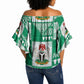 Nigeria Christmas Off Shoulder Wrap Waist Top Patchwork Style