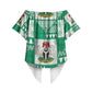 Nigeria Christmas Off Shoulder Wrap Waist Top Patchwork Style