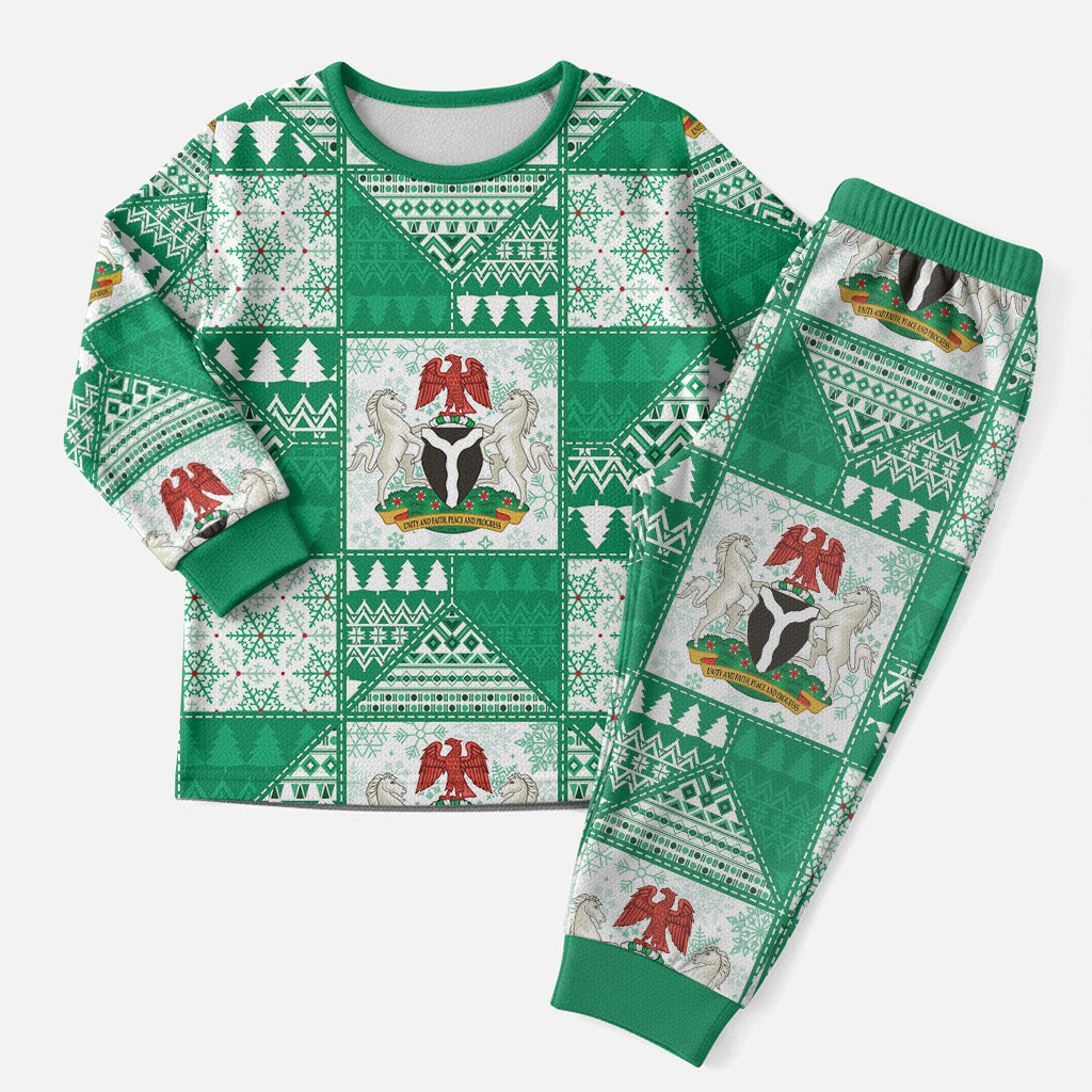 Nigeria Christmas Pajama Set Patchwork Style