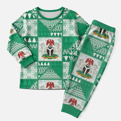 Nigeria Christmas Pajama Set Patchwork Style