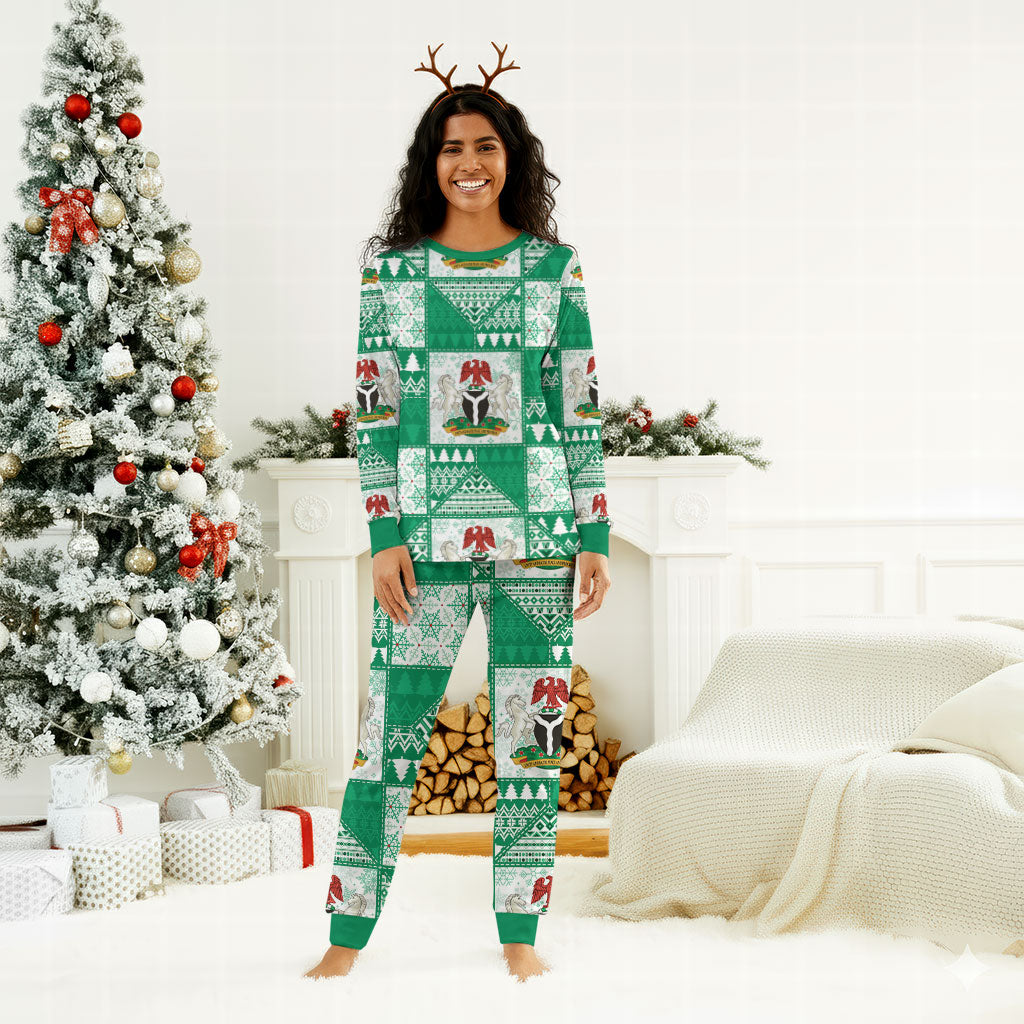 Nigeria Christmas Pajama Set Patchwork Style