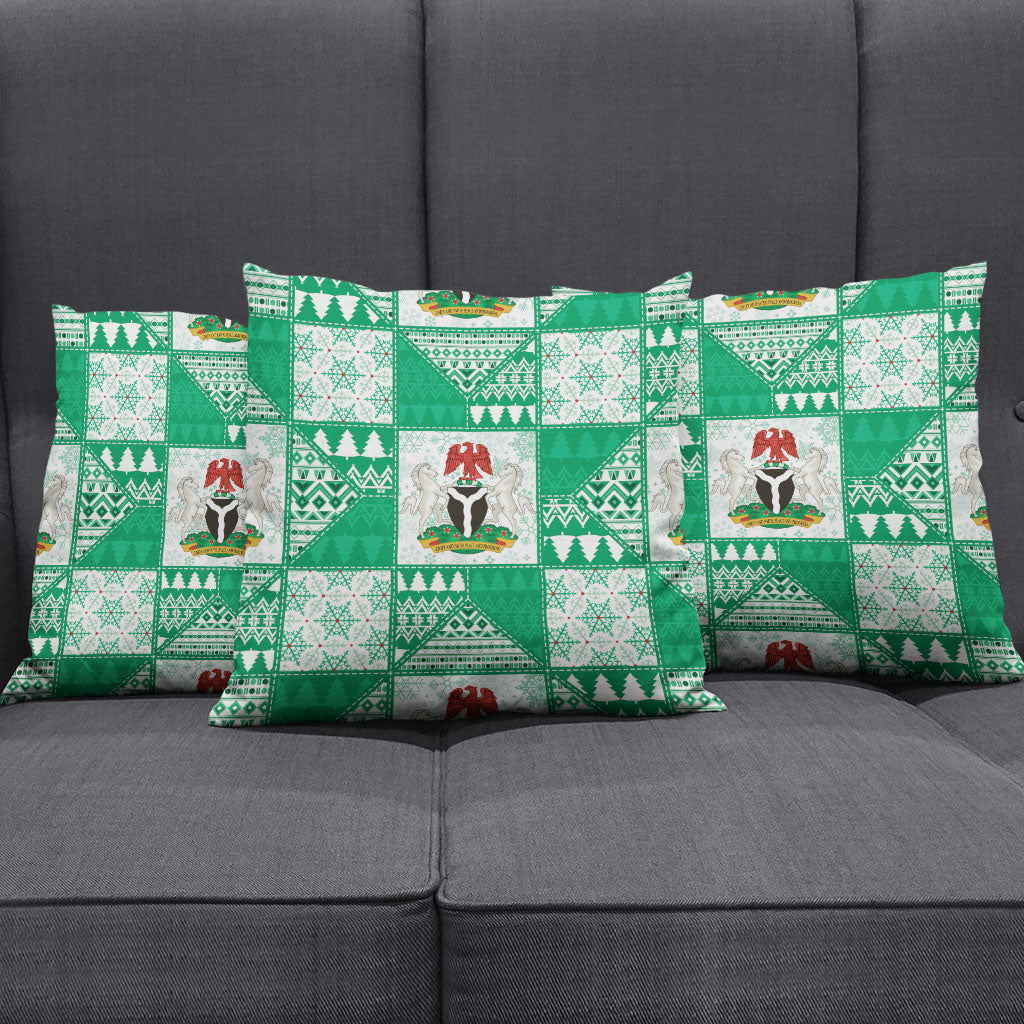 Nigeria Christmas Pillow Cover Patchwork Style