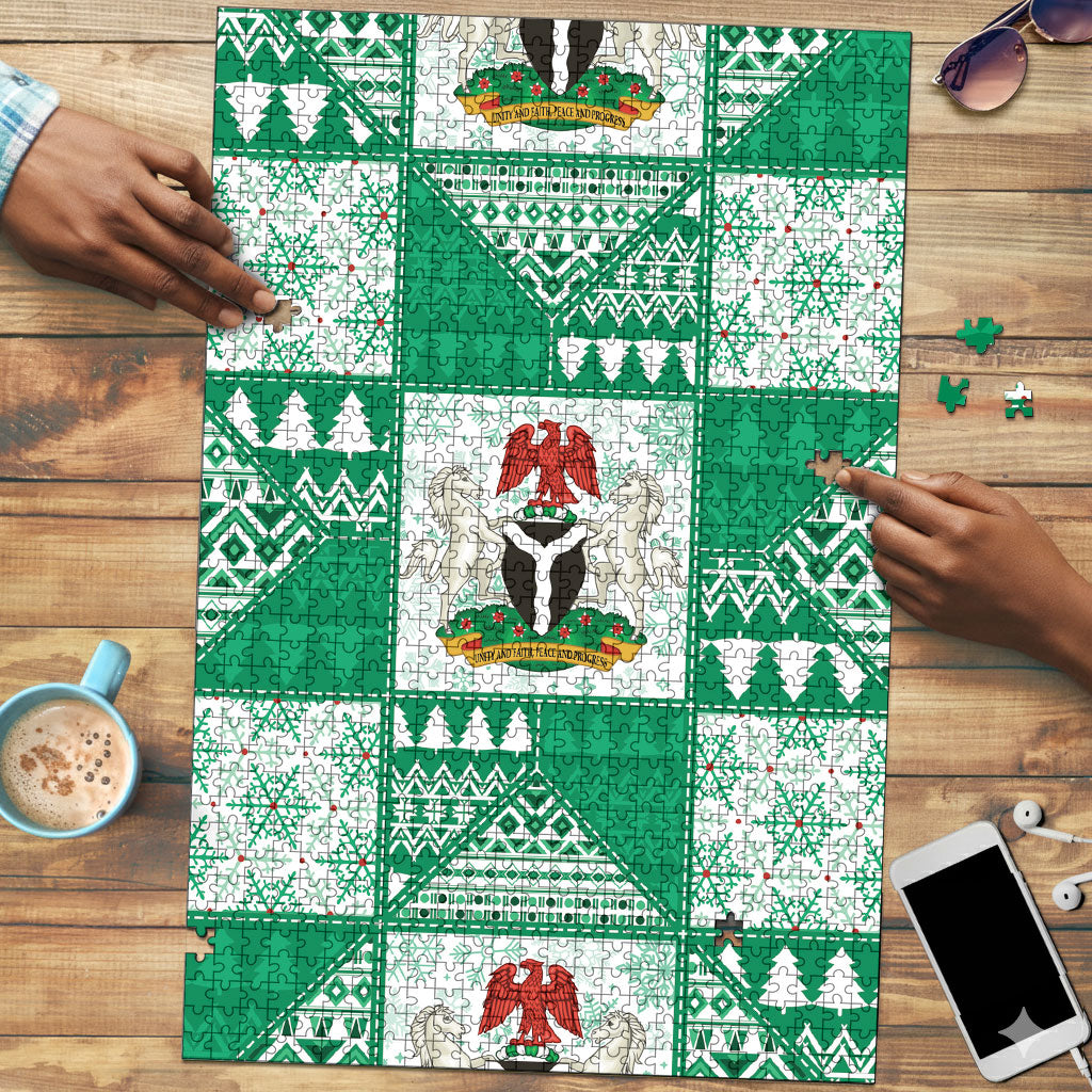 Nigeria Christmas Puzzle Patchwork Style