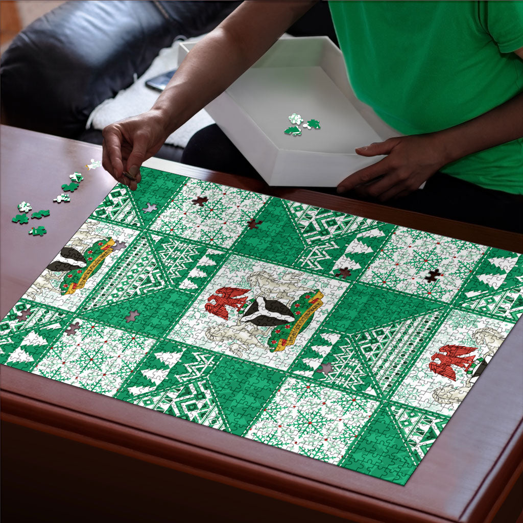 Nigeria Christmas Puzzle Patchwork Style