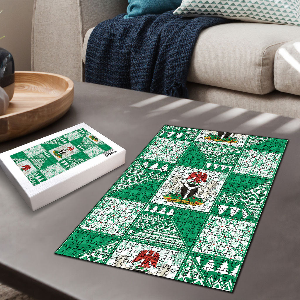 Nigeria Christmas Puzzle Patchwork Style