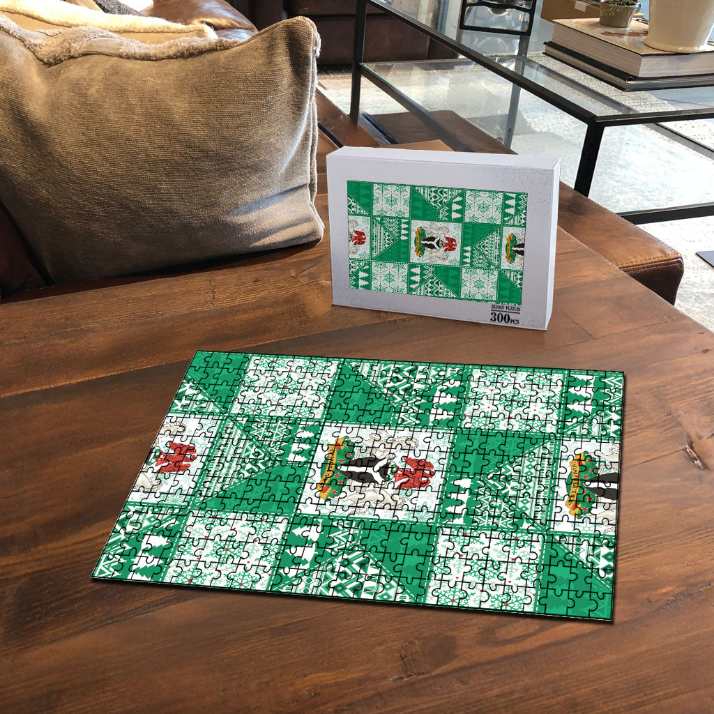 Nigeria Christmas Puzzle Patchwork Style