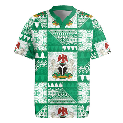 Nigeria Christmas Rugby Jersey Patchwork Style
