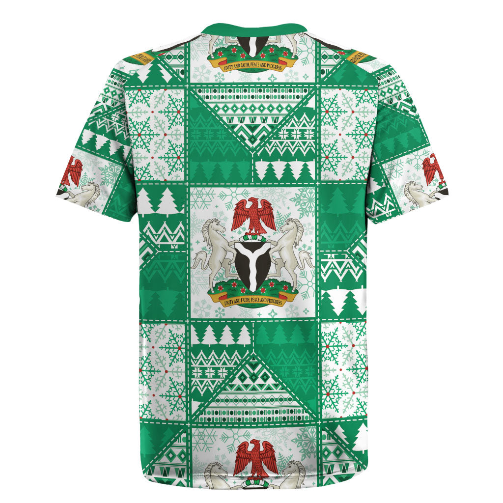 Nigeria Christmas Rugby Jersey Patchwork Style