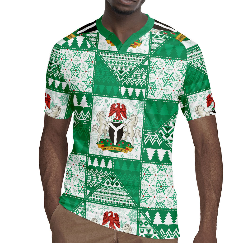 Nigeria Christmas Rugby Jersey Patchwork Style