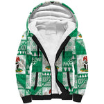 Nigeria Christmas Sherpa Hoodie Patchwork Style