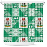 Nigeria Christmas Shower Curtain Patchwork Style