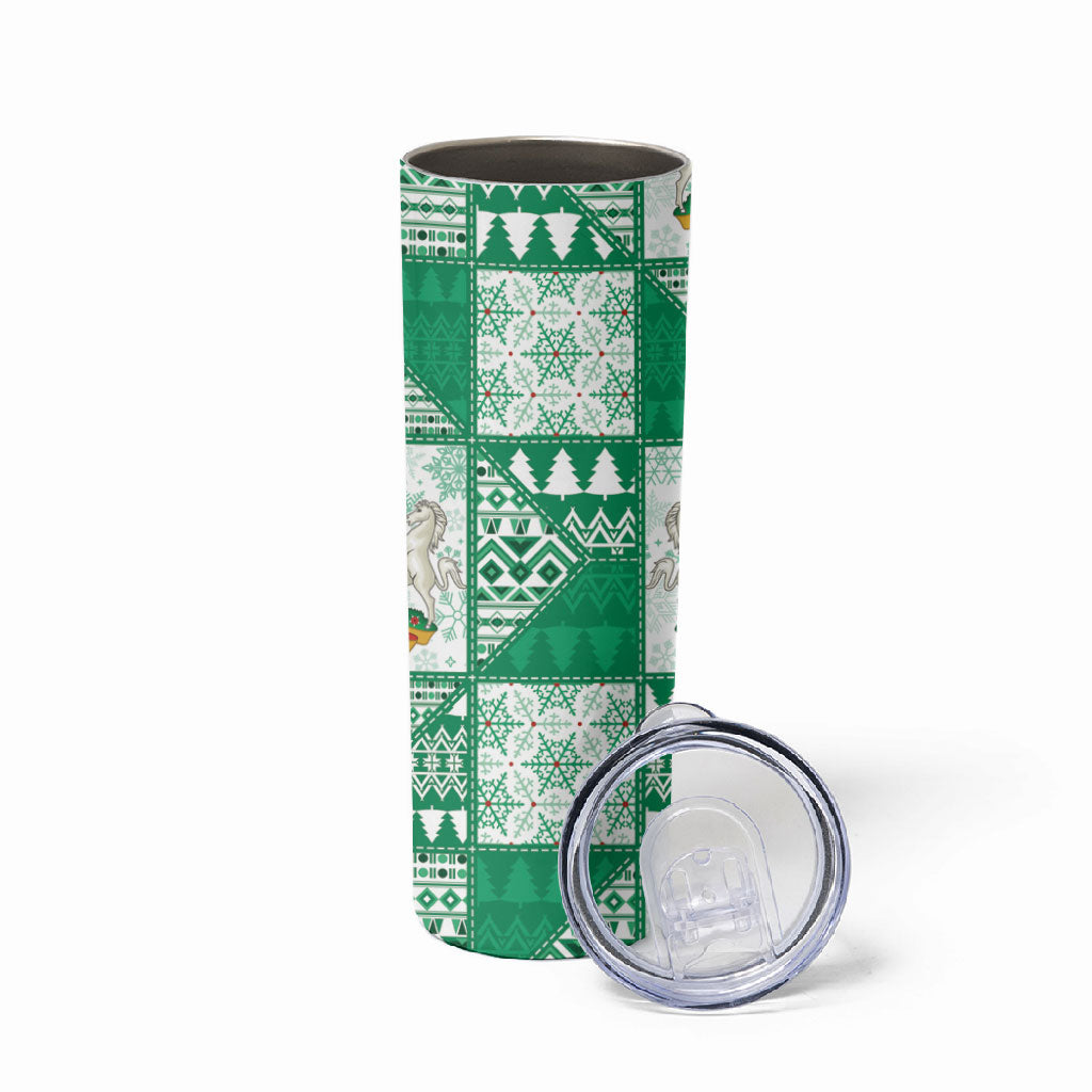 Nigeria Christmas Skinny Tumbler Patchwork Style