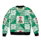 Nigeria Christmas Sleeve Zip Bomber Jacket Patchwork Style