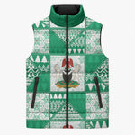 Nigeria Christmas Sleeveless Puffer Jacket Patchwork Style