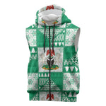 Nigeria Christmas Sleeveless Zip Hoodie Patchwork Style