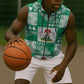 Nigeria Christmas Sleeveless Zip Hoodie Patchwork Style