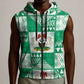 Nigeria Christmas Sleeveless Zip Hoodie Patchwork Style