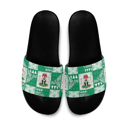 Nigeria Christmas Slide Sandals Patchwork Style