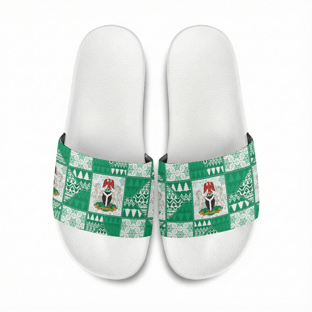Nigeria Christmas Slide Sandals Patchwork Style