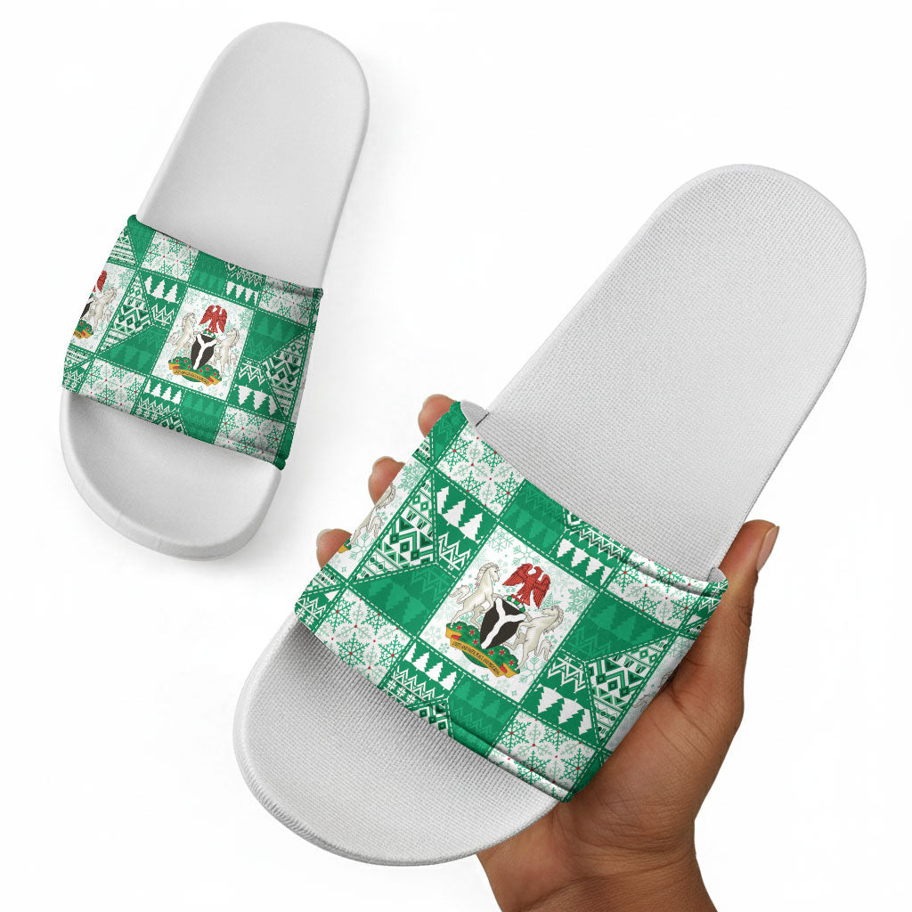 Nigeria Christmas Slide Sandals Patchwork Style