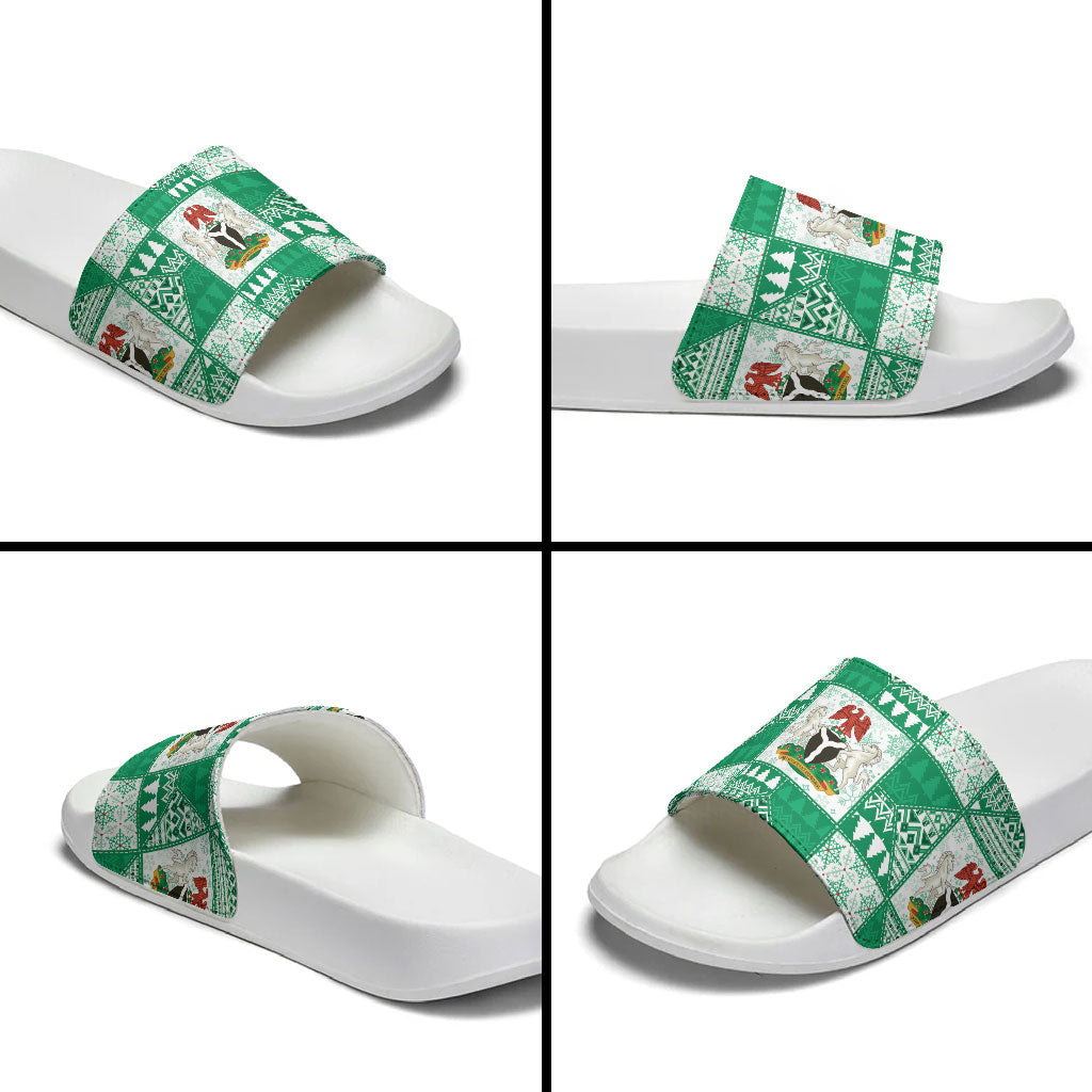 Nigeria Christmas Slide Sandals Patchwork Style