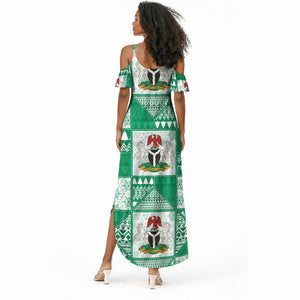Nigeria Christmas Summer Maxi Dress Patchwork Style
