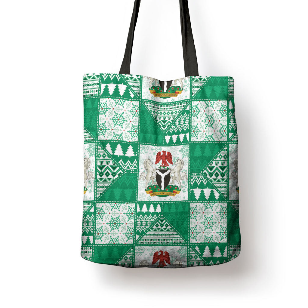 Nigeria Christmas Tote Bag Patchwork Style