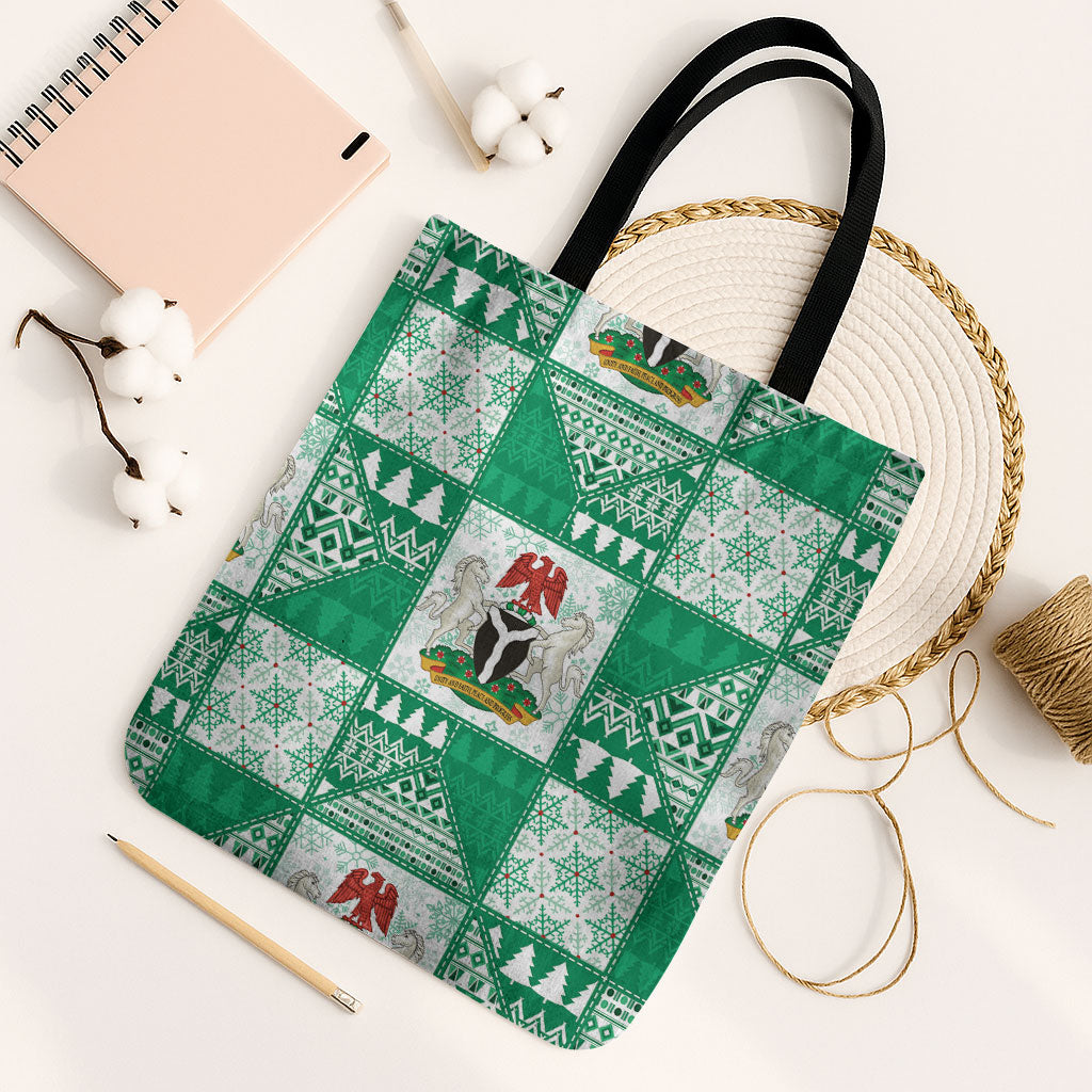 Nigeria Christmas Tote Bag Patchwork Style