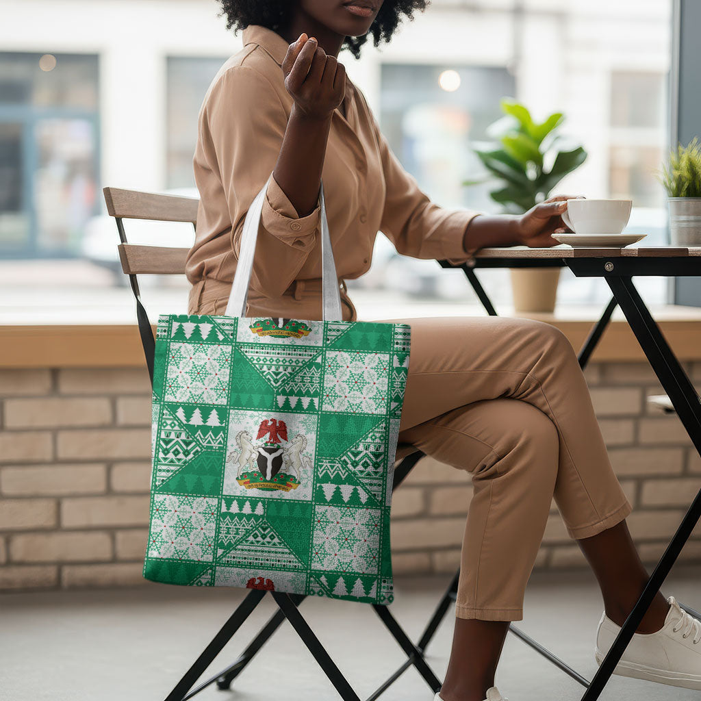 Nigeria Christmas Tote Bag Patchwork Style