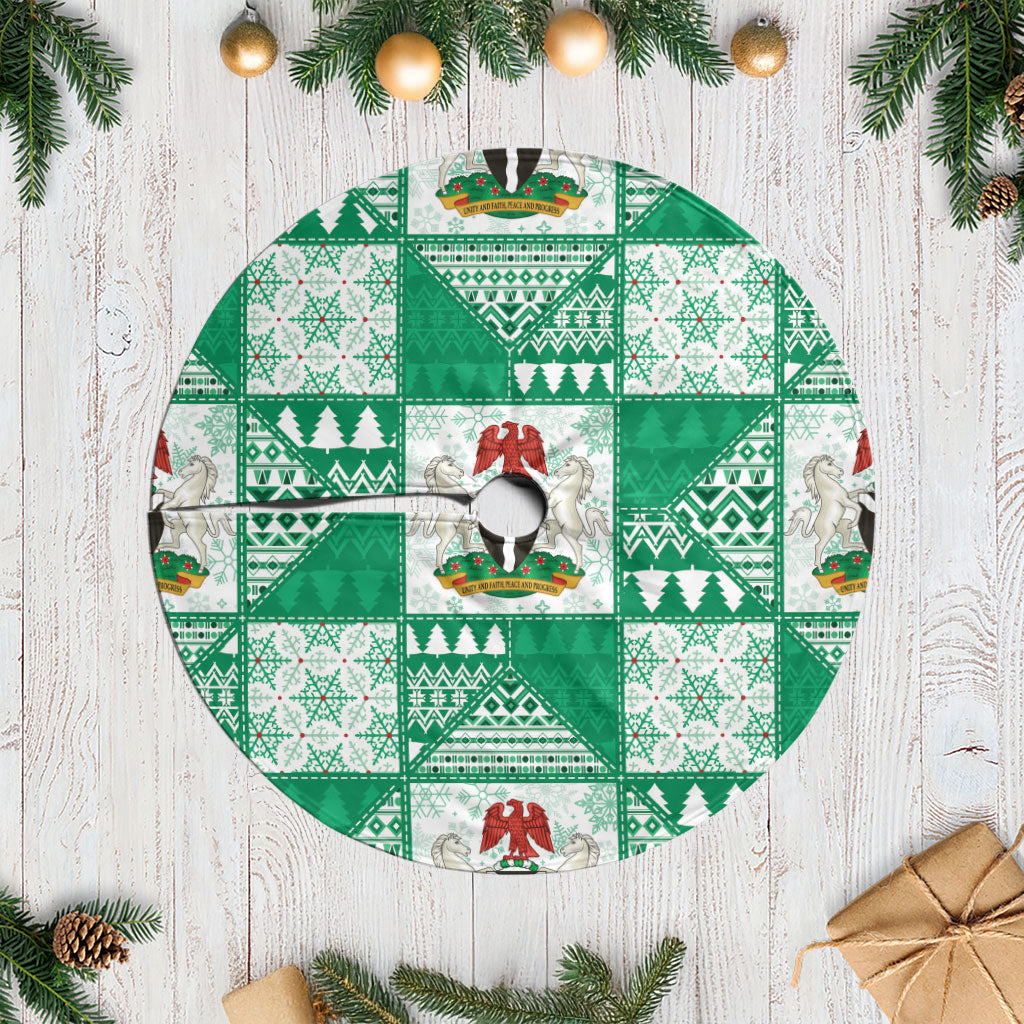 Nigeria Christmas Tree Skirt Patchwork Style