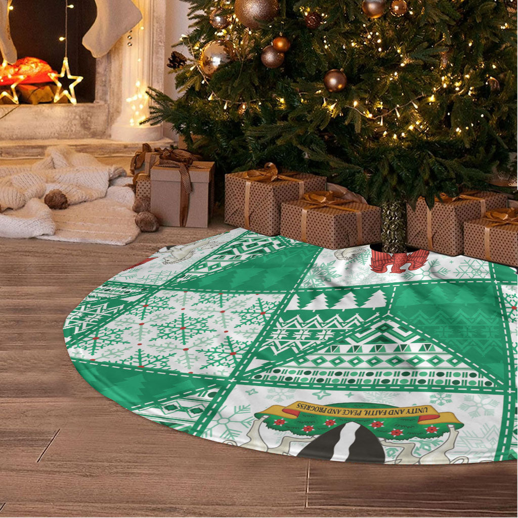 Nigeria Christmas Tree Skirt Patchwork Style